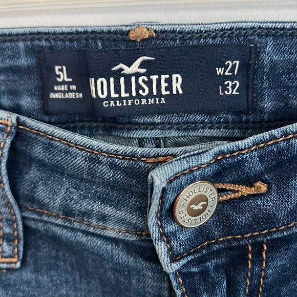 Hollister women’s juniors skinny high rise stretch jeans size 27 x 32 size 5 L - Picture 10 of 13